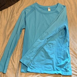 Light Blue Long Sleeve Athletic Top